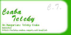 csaba teleky business card